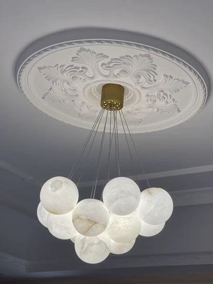 Lunar Alabaster Spherical Chandelier