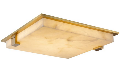 Flush Mount Ceiling Light with Alabaster Shade