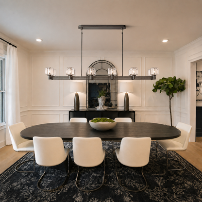Demored Double Linear Chandelier