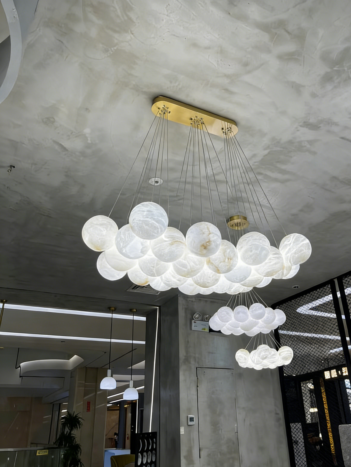 Lunar Alabaster Spherical Chandelier