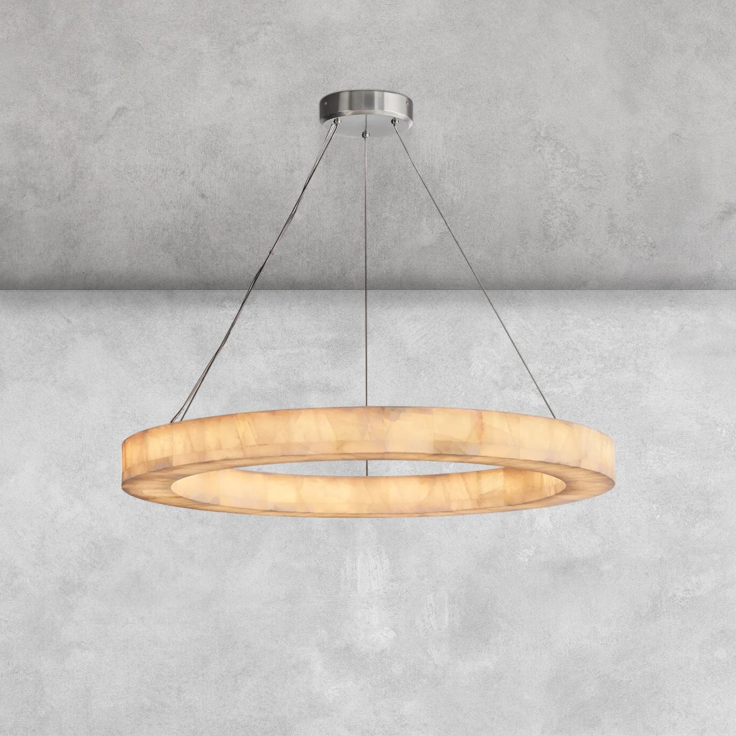Riora Calcite lueur Round Chandelier 31"40"60"