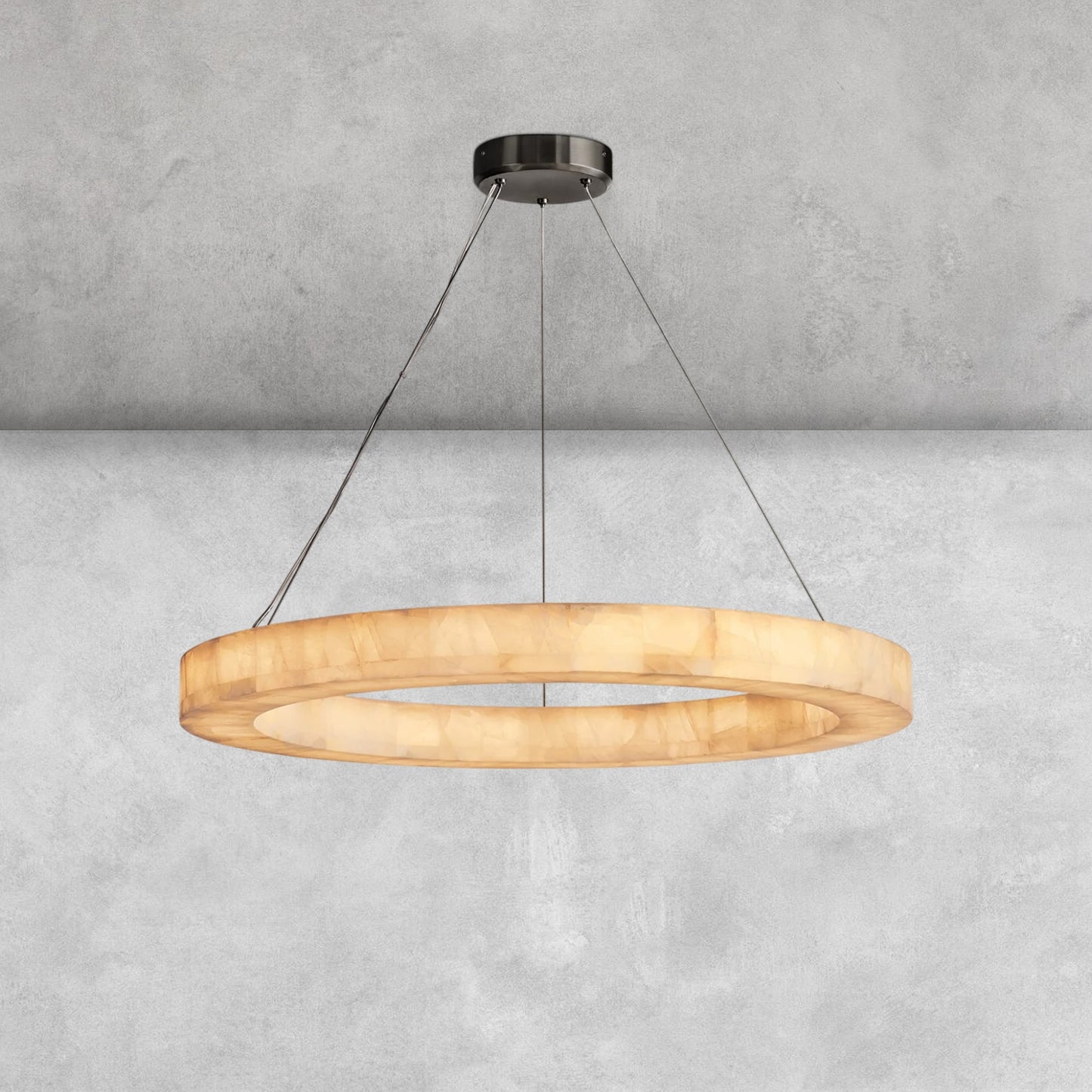 Riora Calcite lueur Round Chandelier 31"40"60"