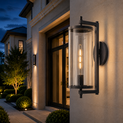 Devauxy Outdoor Round Sconce
