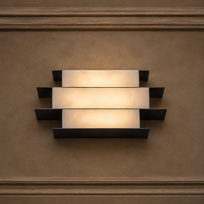 Nuvia Layered Alabaster Sconce