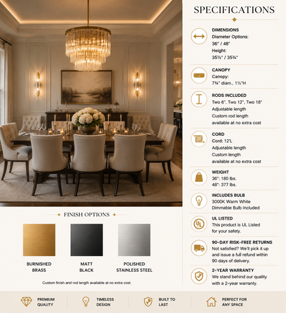 Cirbos Three-Tier  Round Chandelier