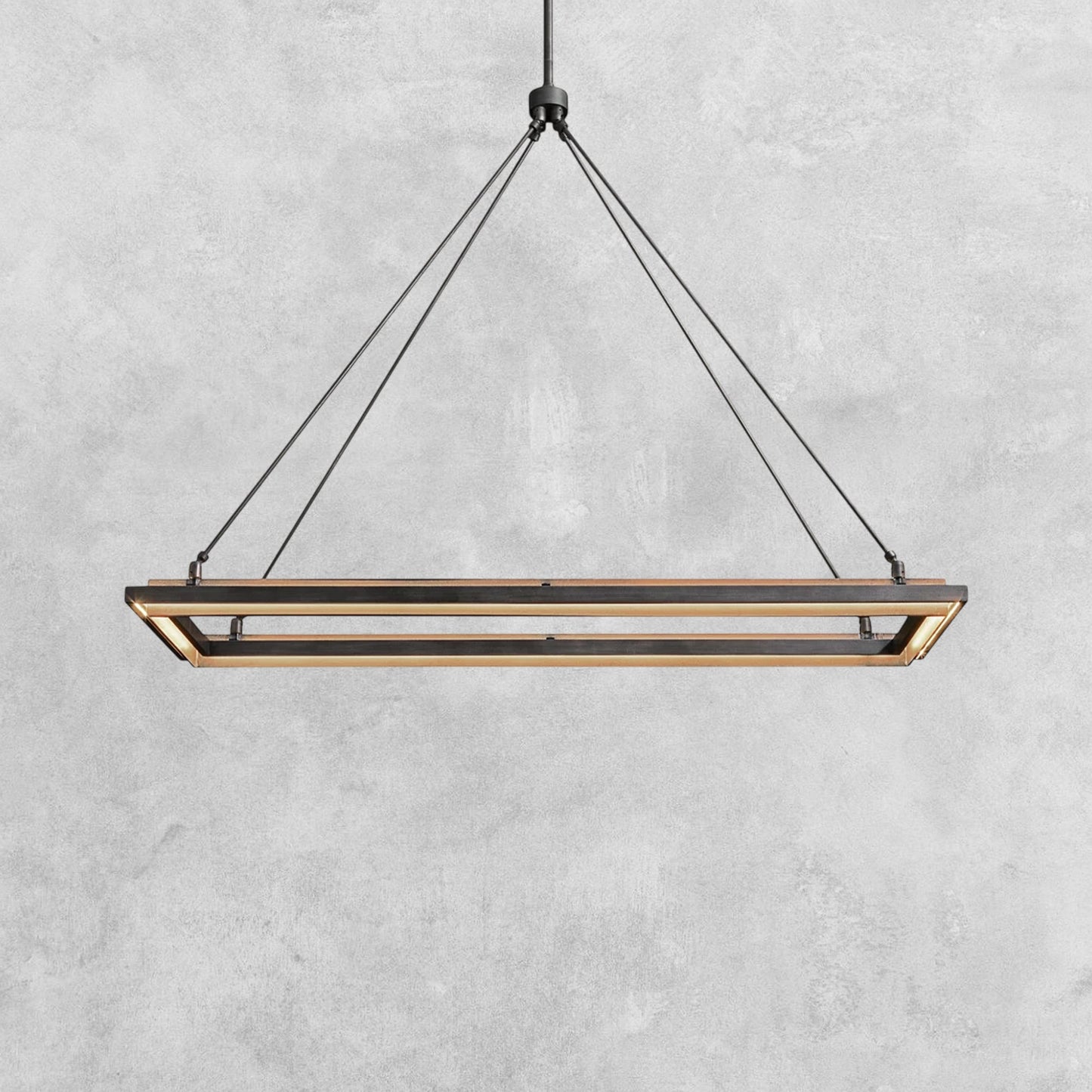 George Rectangular Chandelier 48" 62“