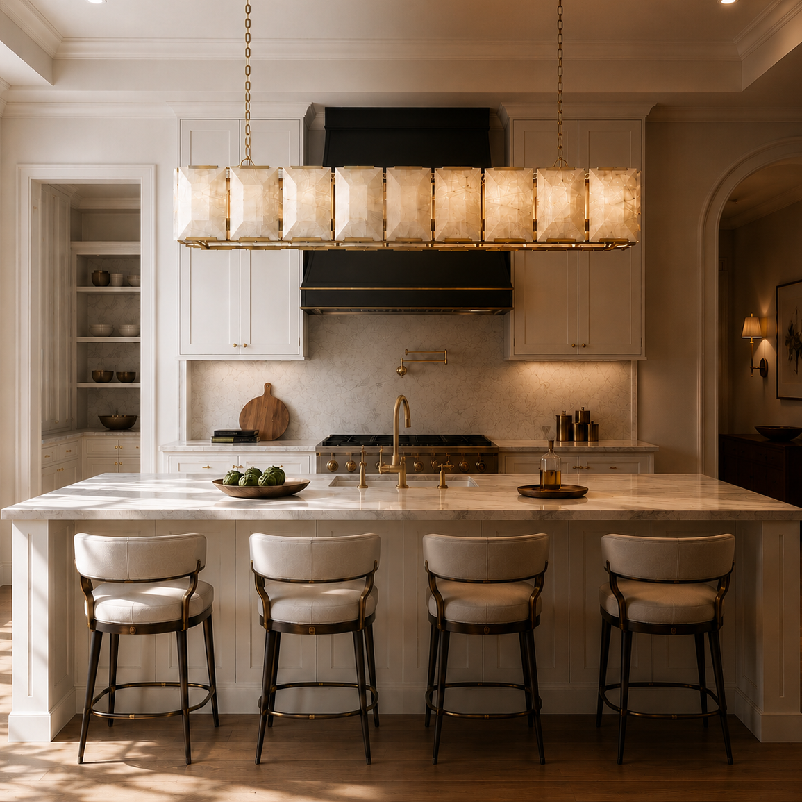 Hadilor Calcite Rectangular Chandelier