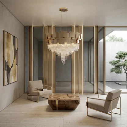 Amadeo Round Crystal Bead Chandelier