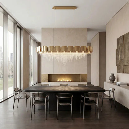 Amadeo Linear Crystal Bead Chandelier