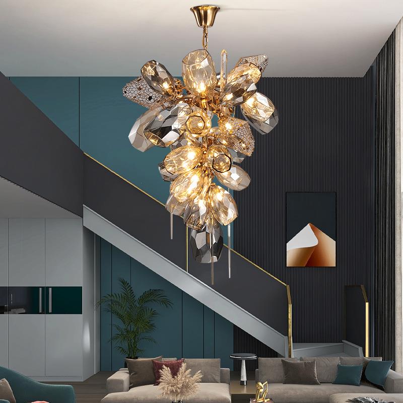 Modern Wine Glass Shape Chandelier Italian Light Luxury Light Fixture for Dining Room/Living Room