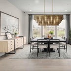 Sideros Smoke Glass Linear Chandelier