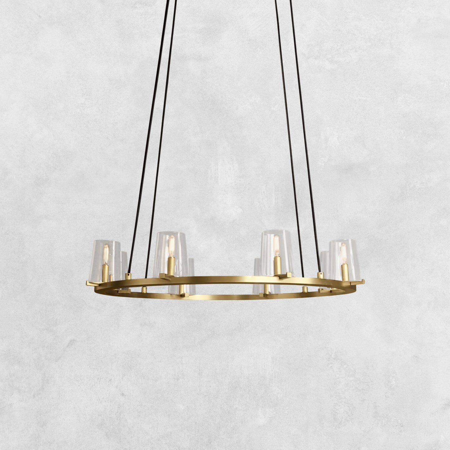 Pauilla Modern Clear Glass Round Chandelier 36'' 48‘’ 60‘’