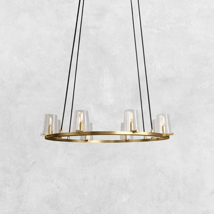 Pauilla Modern Clear Glass Round Chandelier 36'' 48‘’ 60‘’