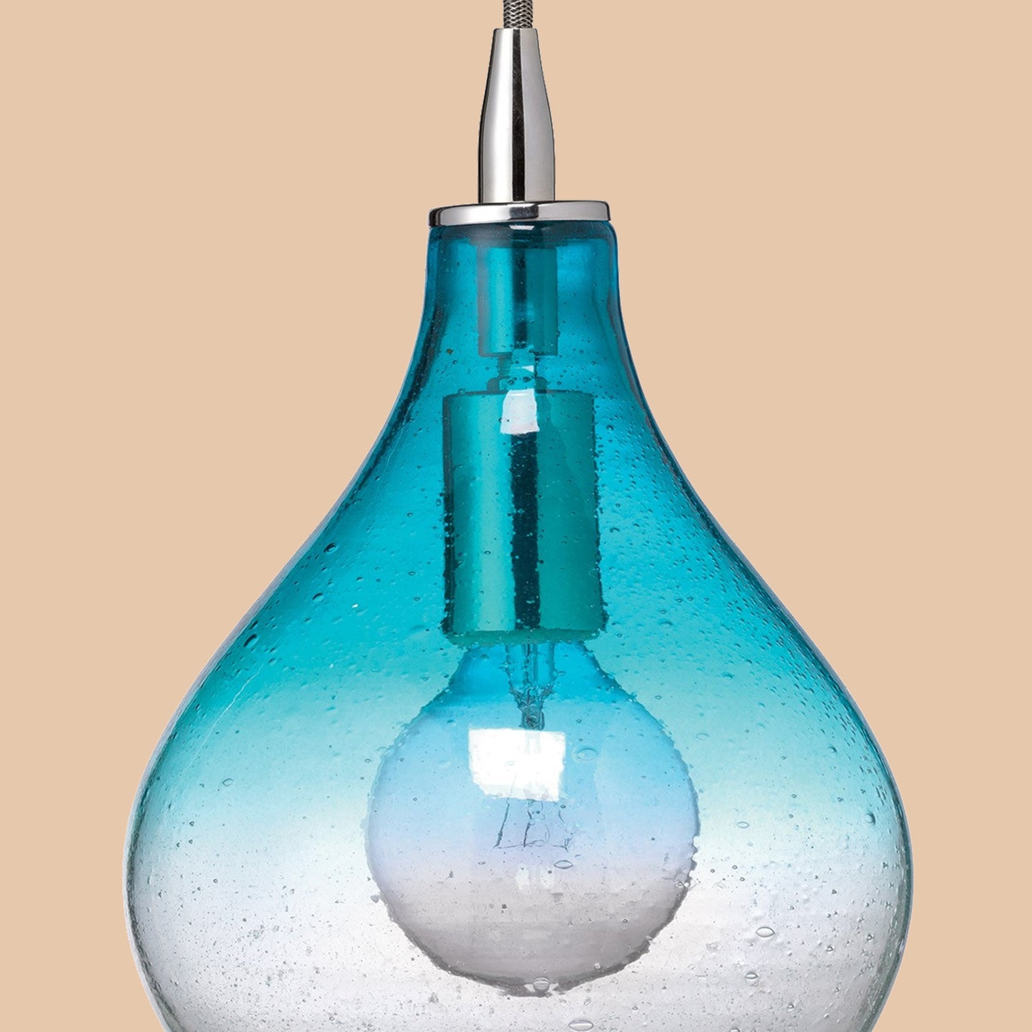Blue Ombre Glass Pendant Light