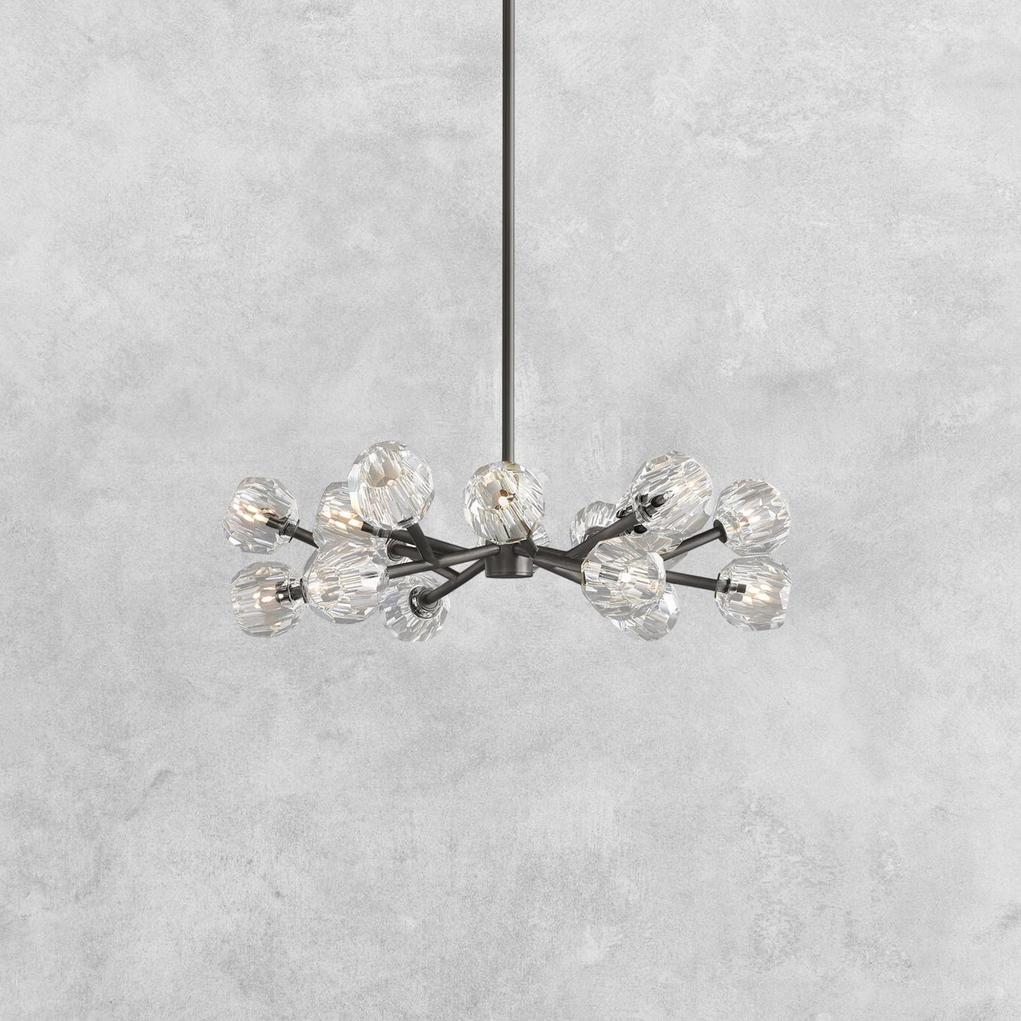 Bouble De Crystal Modern Round Chandelier
