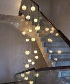 Nordic Planet Creative Long Ball Pendant Chandelier Staircase Foyer