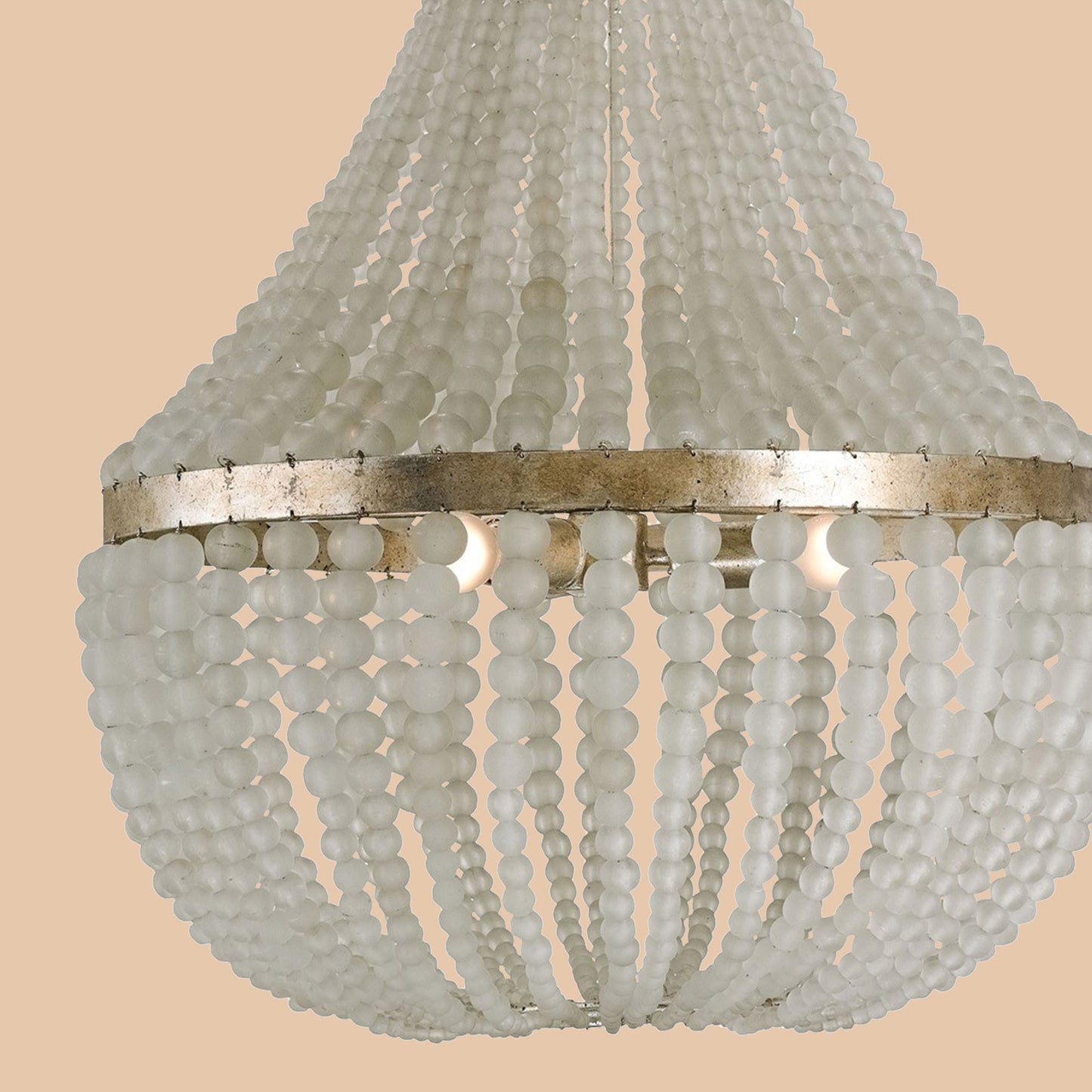 White Beaded Chandelier