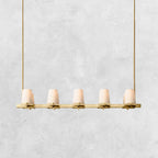 Pauilla Fabric Shade Linear Chandelier 49" 60”