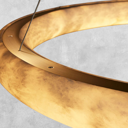 Halima Halo Alabaster Chandelier