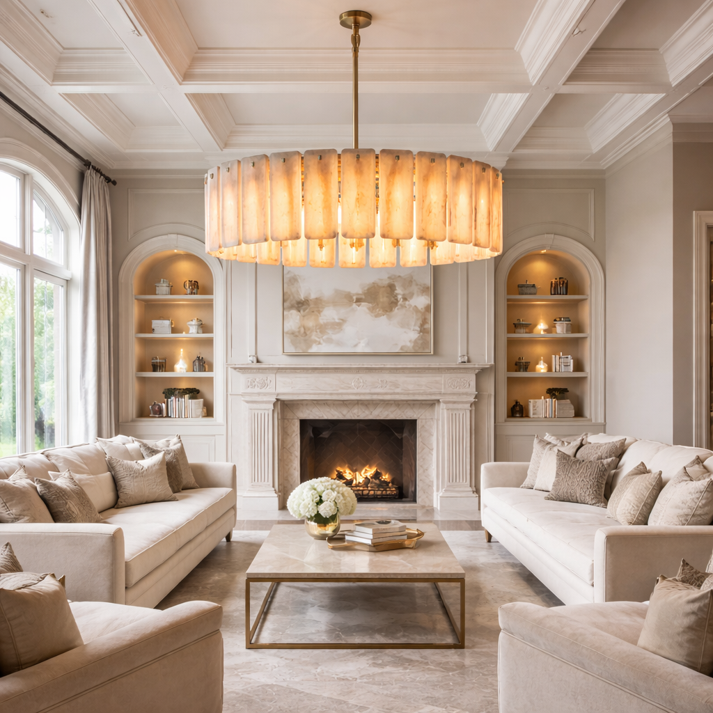 Calociato Onyx Round Chandelier