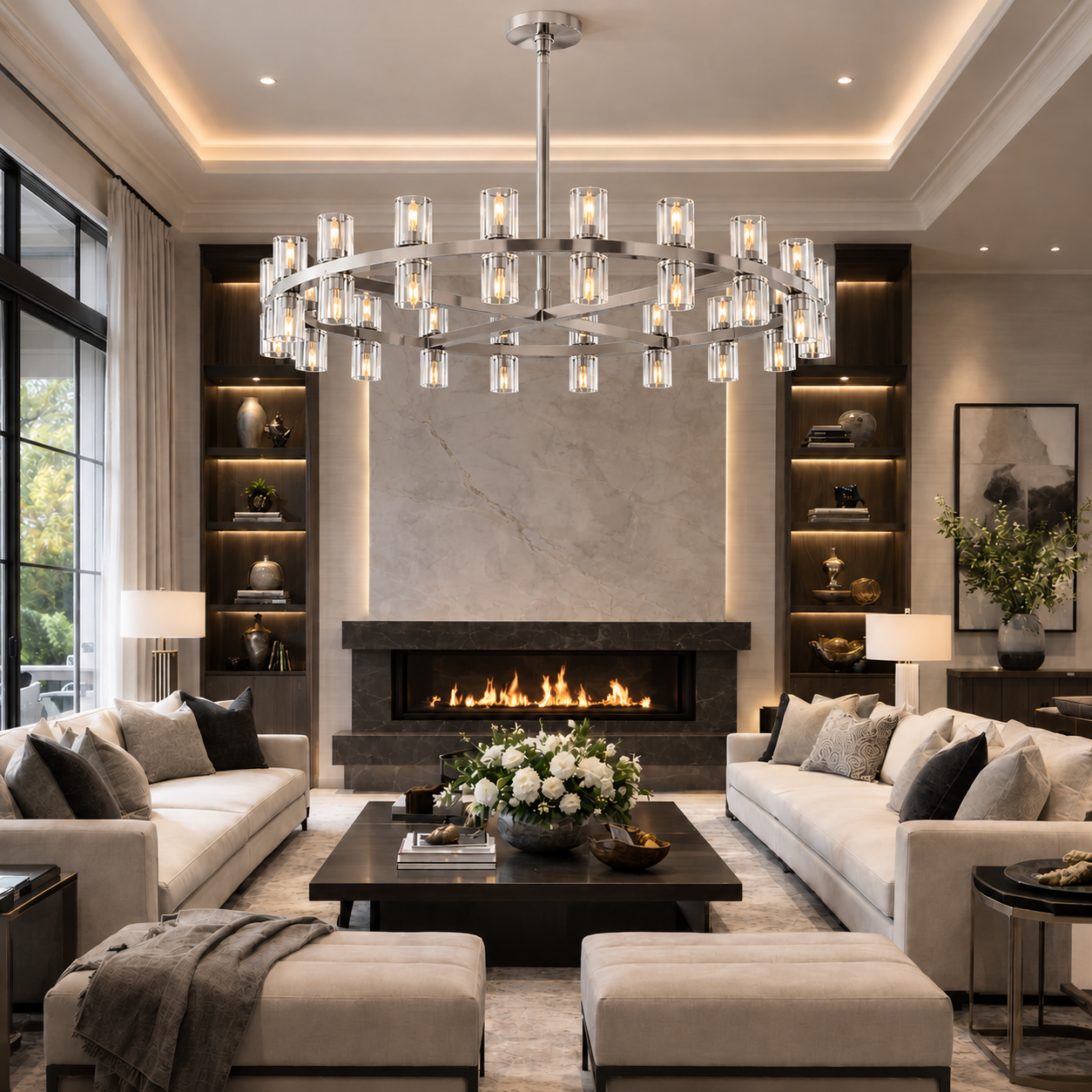 Arcuphoe Led Round Chandelier