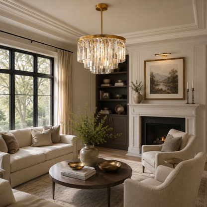 1920s Diomond Round Chandelier