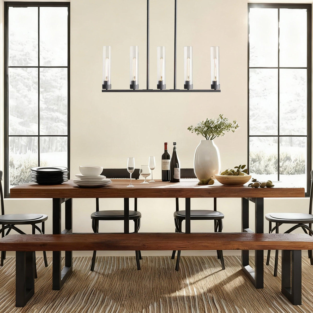 Andreas Linear Chandelier 5/7/8 Light