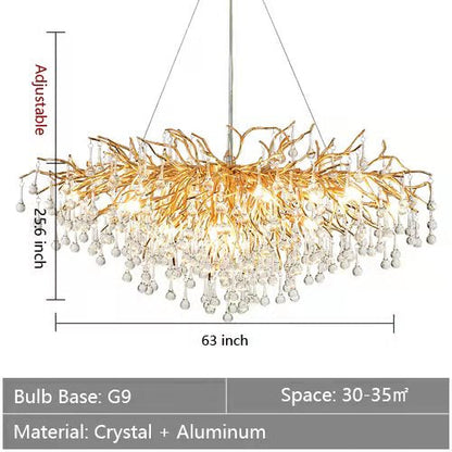 Stunning Tree Branch Crystal Chandelier