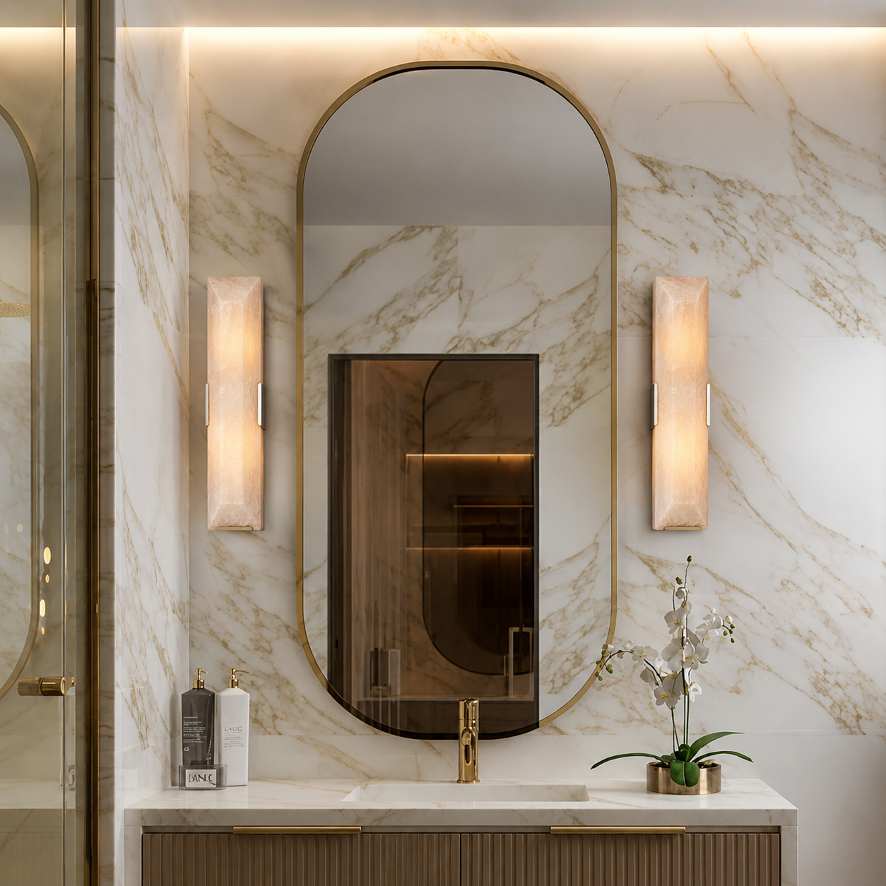 Hadilor Calcite Linear Sconce