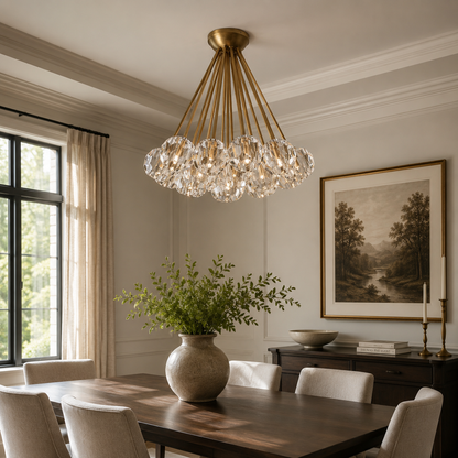 Beyle di Cristal Clear Glass Flushmount