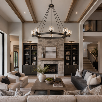 Demored Round Chandelier