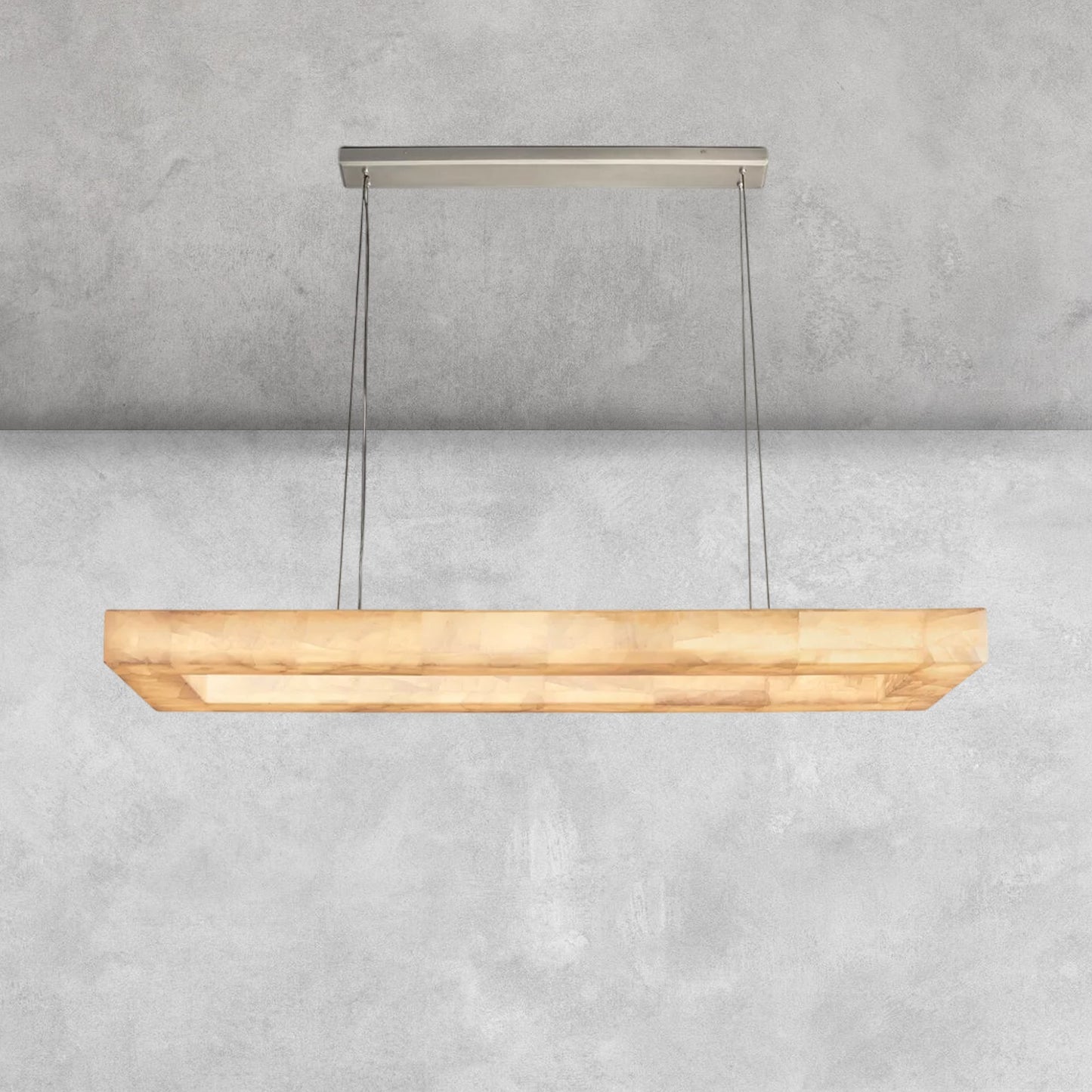 Riora Rectangular Calcite Chandelier 54"72"