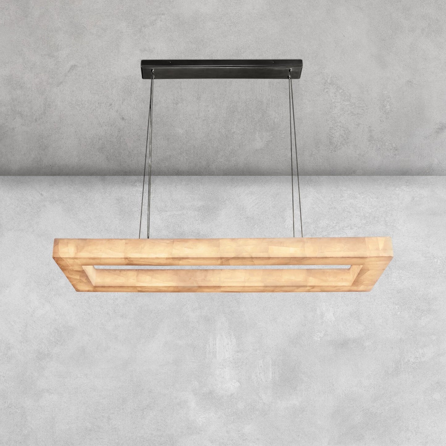 Riora Rectangular Calcite Chandelier 54"72"
