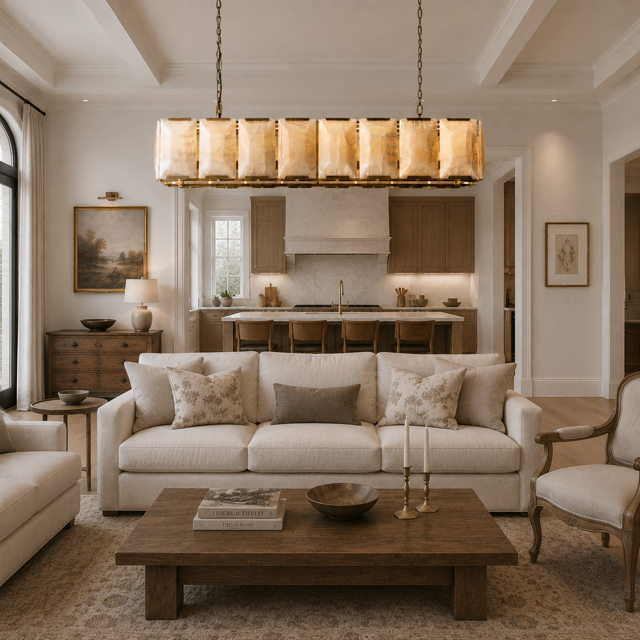 Hadilor Calcite Rectangular Chandelier