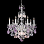 Green Purple Luxury Rock Crystal Chandelier for Bedroom or Living Room