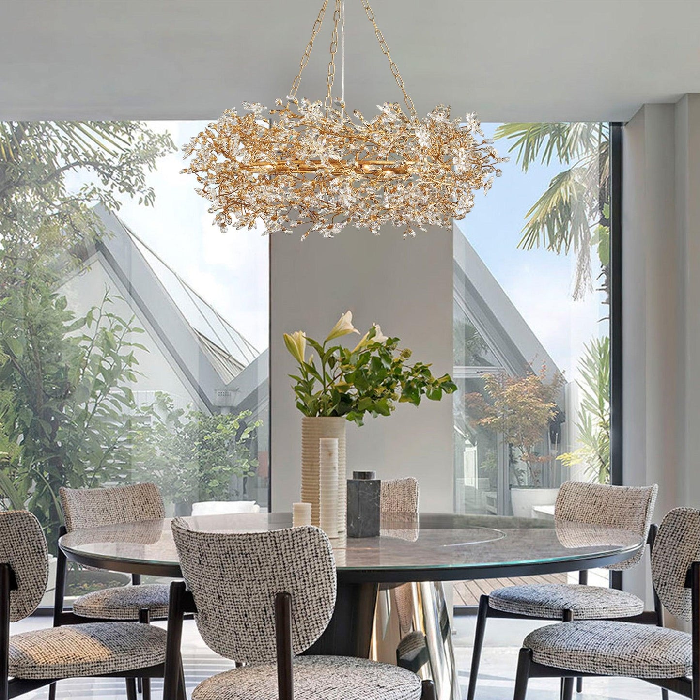 Fiore Crown Chandelier 39" 48" 60"