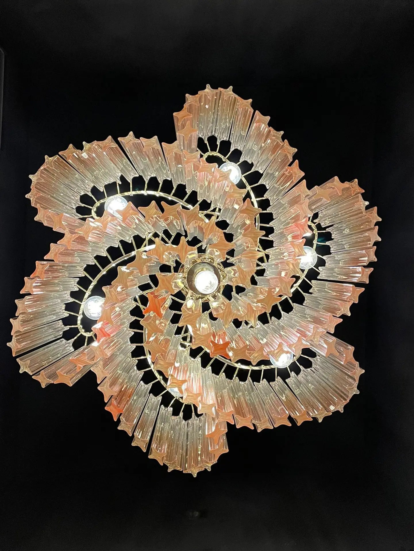 Murano Glass Chandelier- Pink