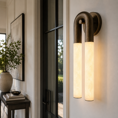 Alabaster Sconce with U shape