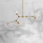 Covington Horizontal White Globe Branching Bubble Chandelier
