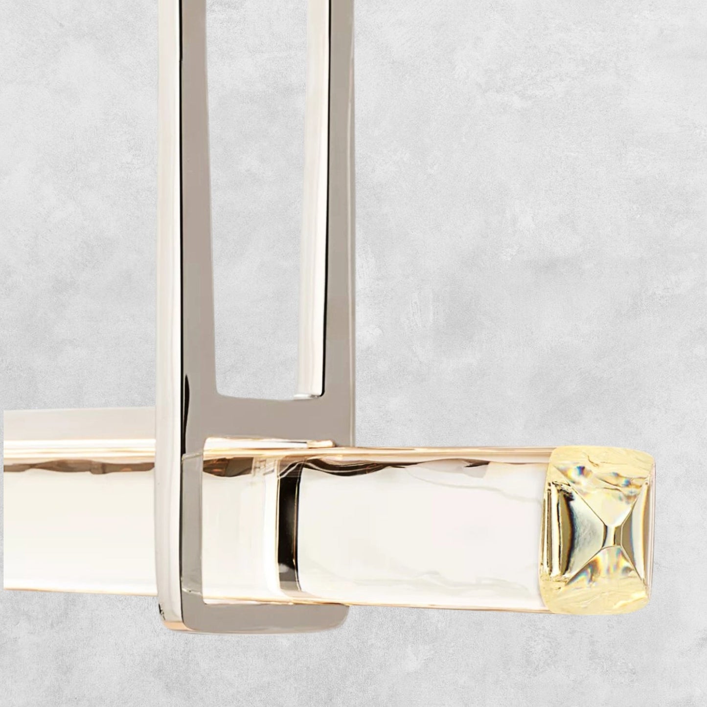 Milano Crystal Single Bar Linear Chandelier