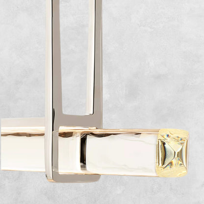 Milano Crystal Single Bar Linear Chandelier