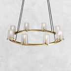 Pauilla Modern Clear Glass Round Chandelier 36'' 48‘’ 60‘’