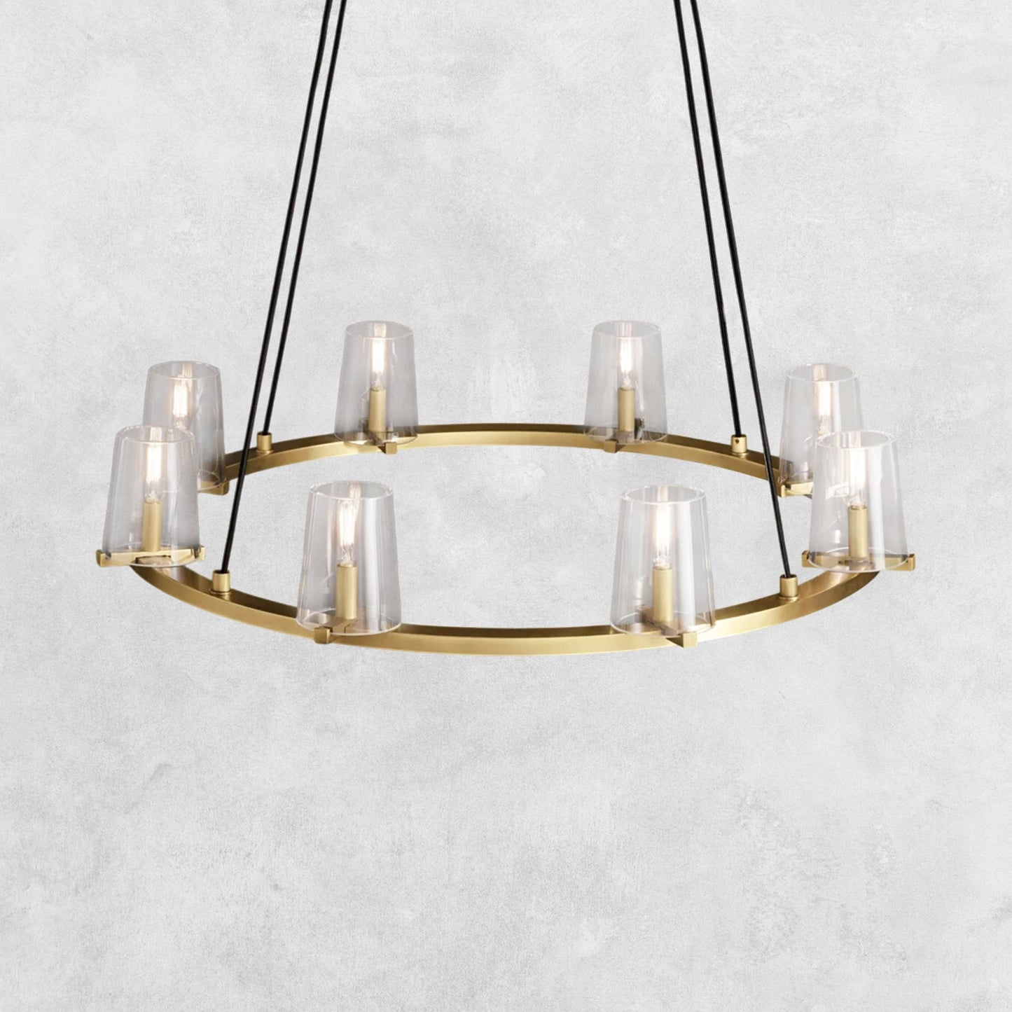 Pauilla Modern Clear Glass Round Chandelier 36'' 48‘’ 60‘’