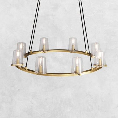 Pauilla Modern Clear Glass Round Chandelier 36'' 48‘’ 60‘’