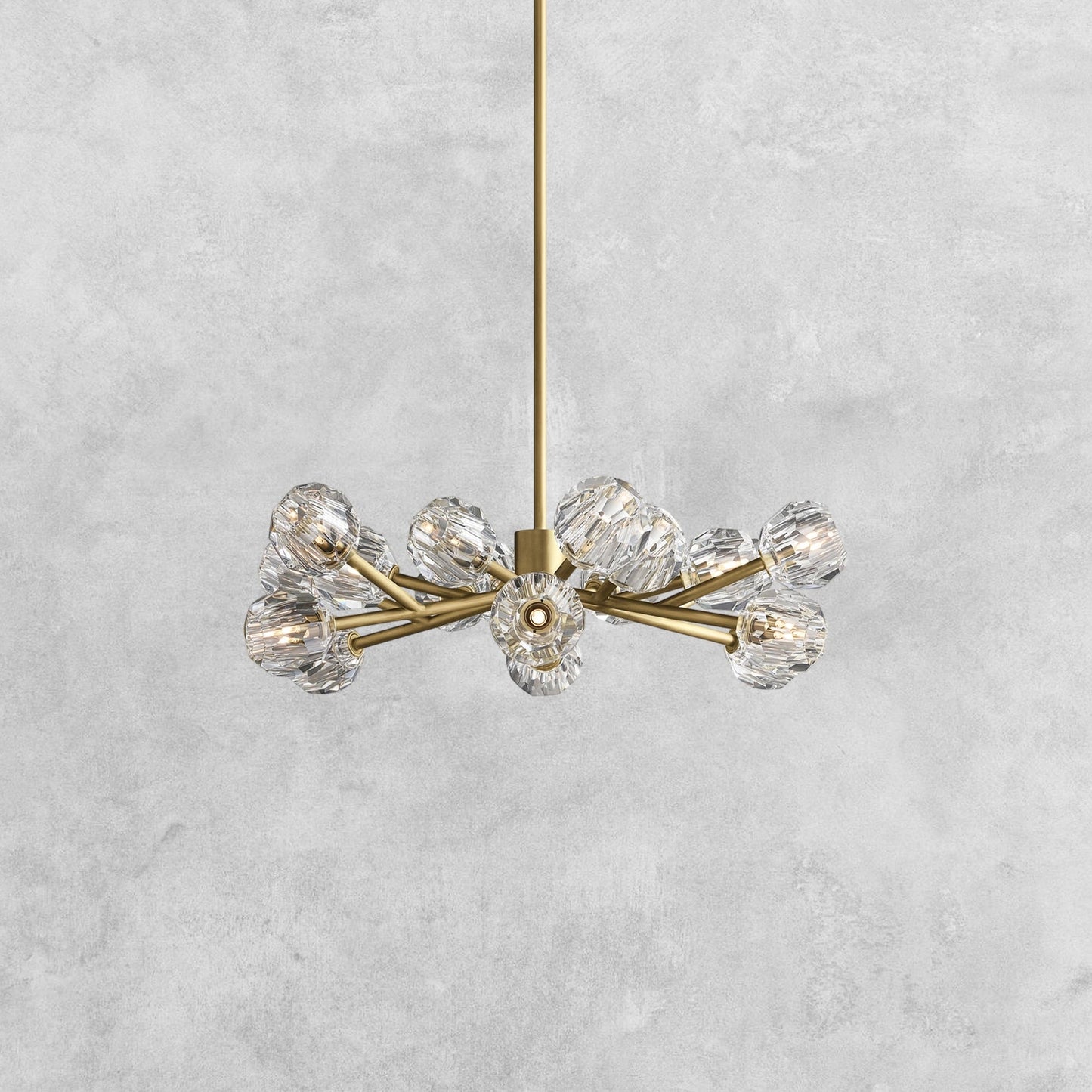 Bouble De Crystal Modern Round Chandelier