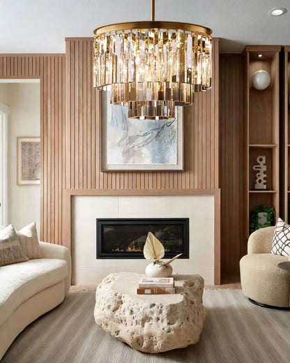 1920s Diomond Round Chandelier