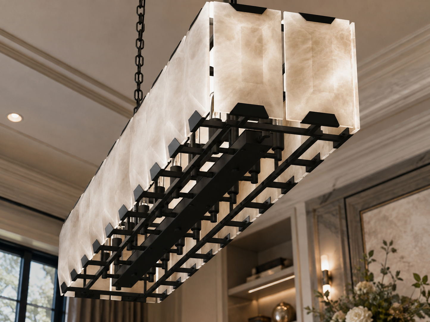 Hadilor Calcite Rectangular Chandelier