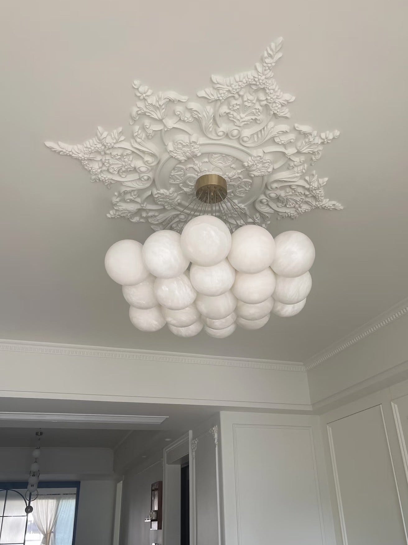 Lunar Alabaster Spherical Chandelier