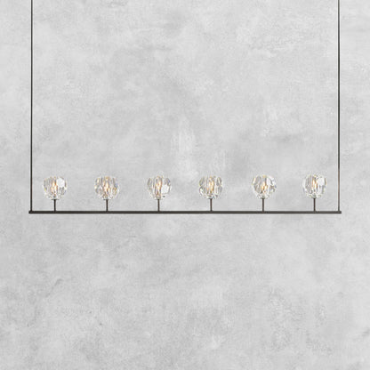 Bouble De Crystal Ball Linear Chandelier 48" 60"