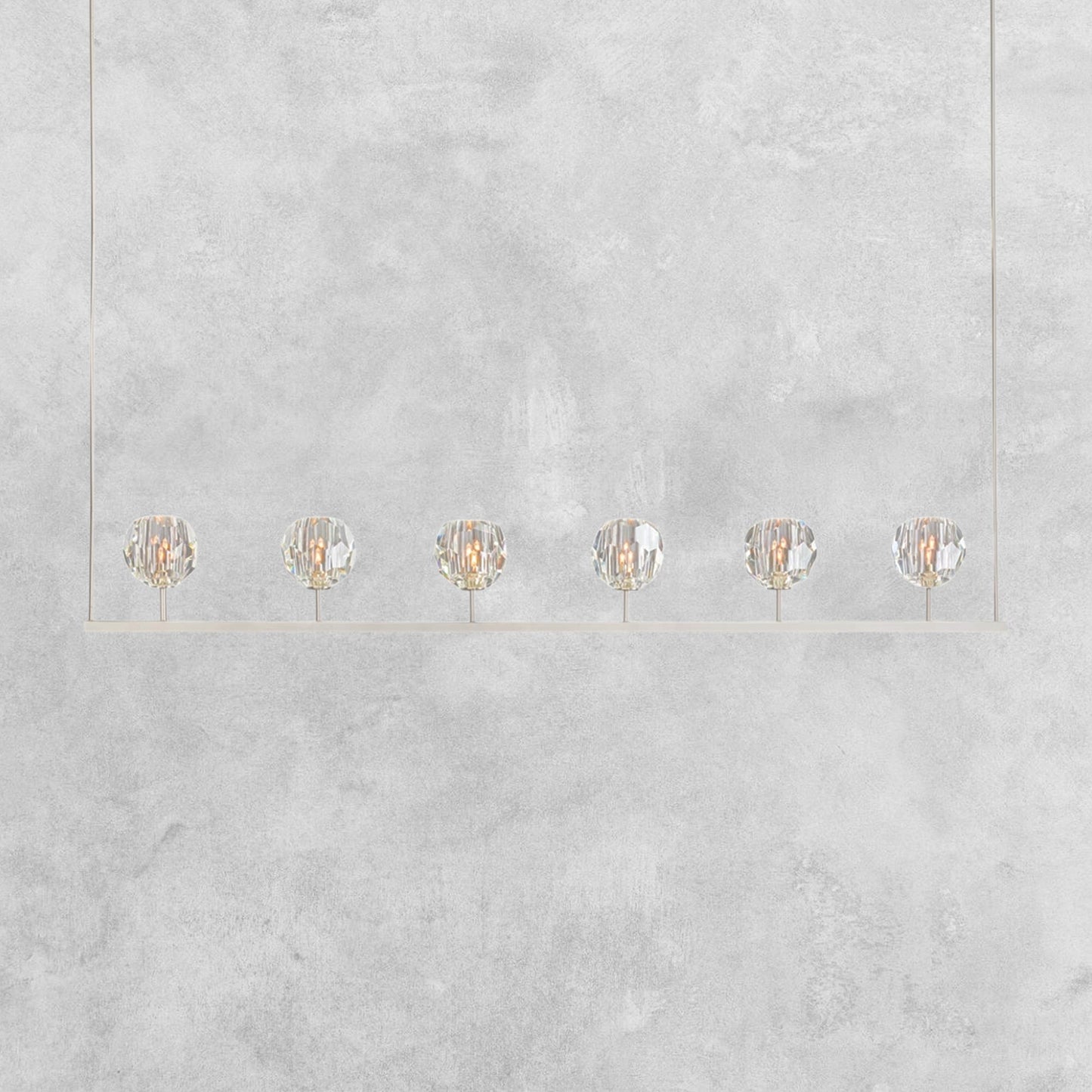 Bouble De Crystal Ball Linear Chandelier 48" 60"